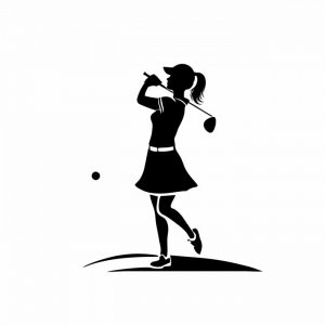 auto aufkleber golferin sticker exklusives styling folie viele farben