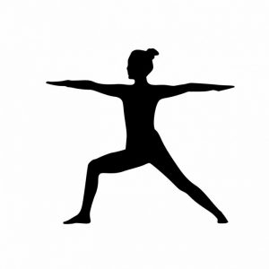 yoga silhouette 15 x 14 cm aufkleber
