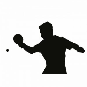 tischtennis spieler auto aufkleber 15 x 10 cm
