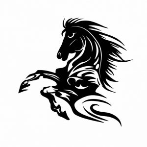 pferdeanhänger aufkleber firestorm für wohnmobil, transporter auto freizeit, design