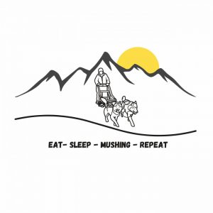 musher schlittenhunde aufkleber