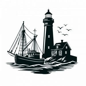 wohnmobil aufkleber kutter mit leuchtturm