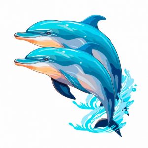 delfine farbiger digitaldruck Aufkleber wohnmobil aufkleber