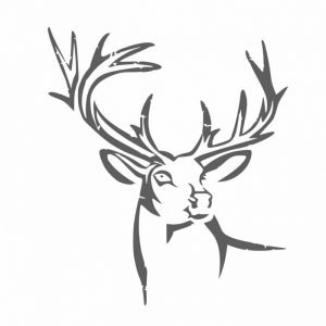 hirschkopf aufkleber