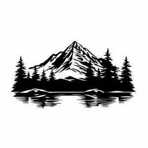 bergsee auf wohnmobil landschaft aufkleber