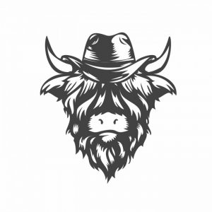 hochlandrind aufkleber highland cattle trailer sticker