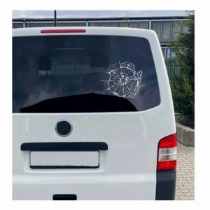 glasbruch aufkleber splitter im fenster