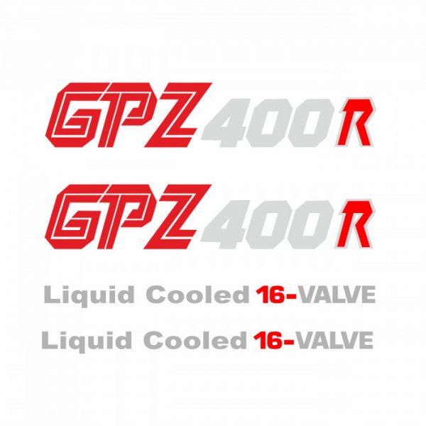 kawasaki gpz 400 r passendes aufkleber set