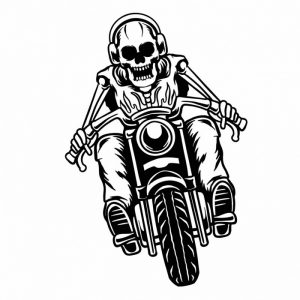 skull motorrad aufkleber 16 x 24 cm