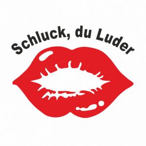 schluck du luder tankdeckel aufkleber