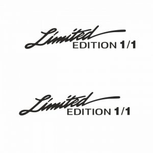 limited edition 1/1 aufkleber satz