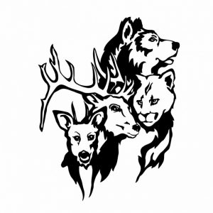 wild animals wilde tiere aufkleber
