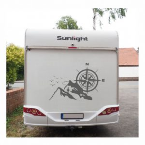 kompass berge wohnmobil aufkleber
