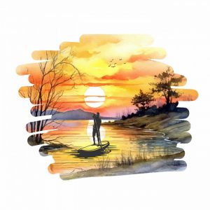 stand up paddling aufkleber 50 x 40 cm