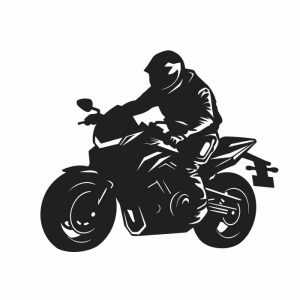 heizer motorrad fahrer aufkleber