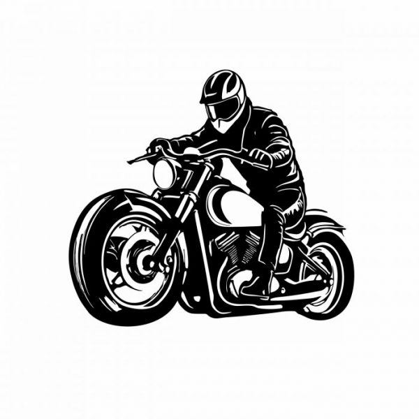 grosser aufkleber bobber motorrad driver