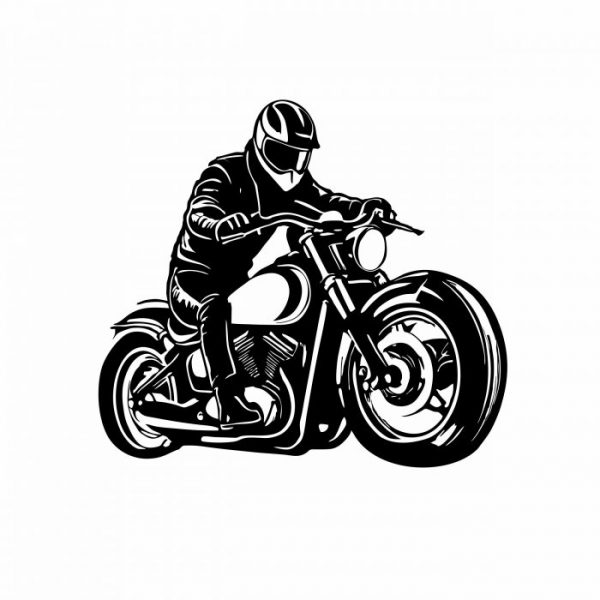 grosser aufkleber bobber motorrad driver