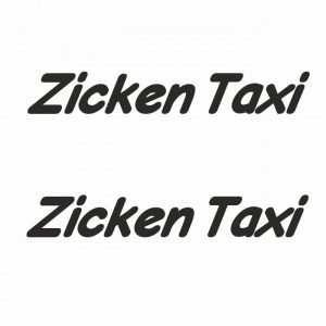 zicken taxi aufkleber
