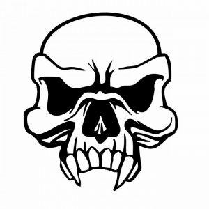 skull vampir 25 x 30 cm