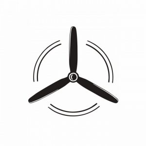 propeller pilot zeichen 15 x 15 cm