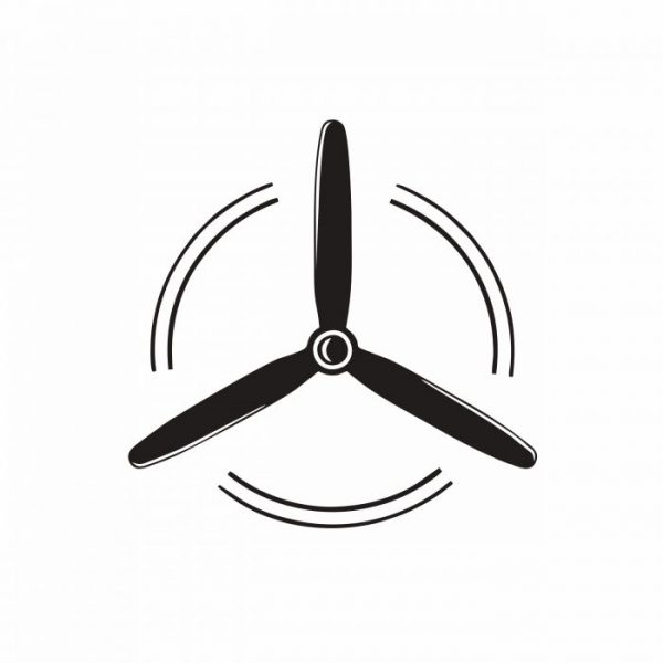 propeller pilot zeichen 15 x 15 cm
