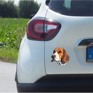 beagle aufkleber 15 x 15 cm