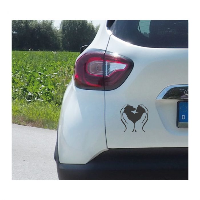 tierschutz aufkleber hund und katze