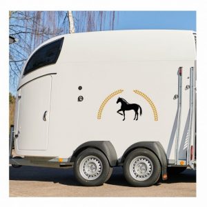 pferdeanhaenger aufkleber pferd mit aehren