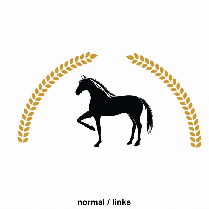 pferdeanhaenger aufkleber pferd mit aehren