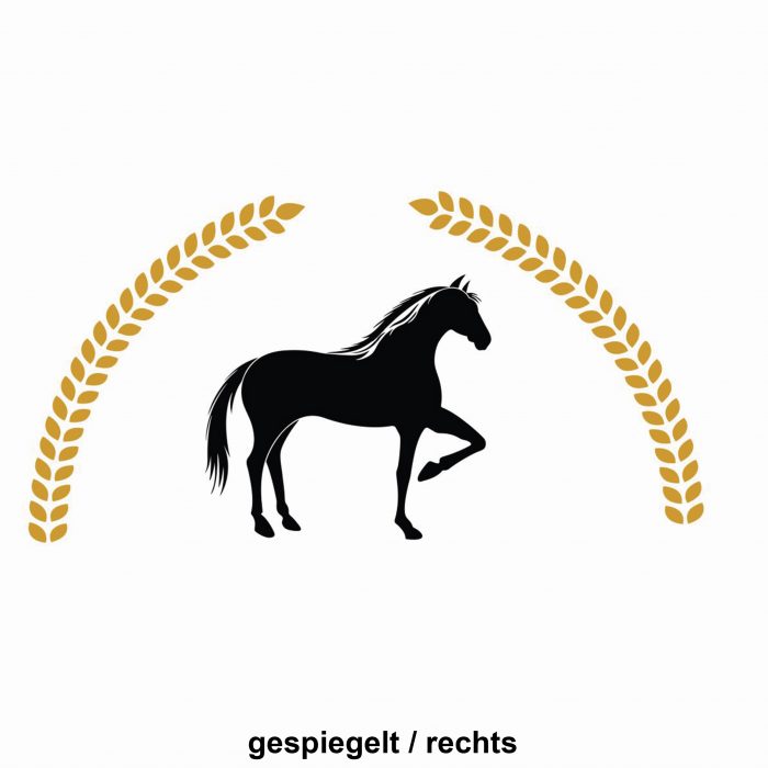 pferdeanhaenger aufkleber pferd mit aehren