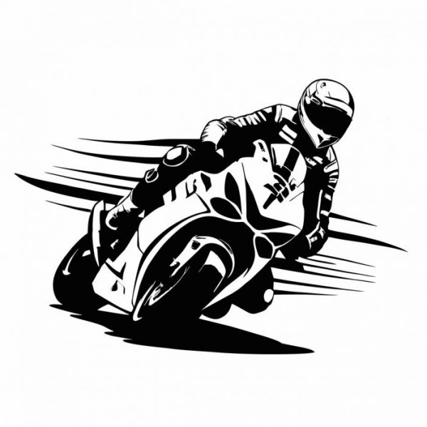motorrad racer aufkleber