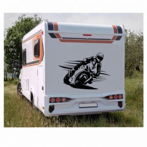 motorrad racer aufkleber