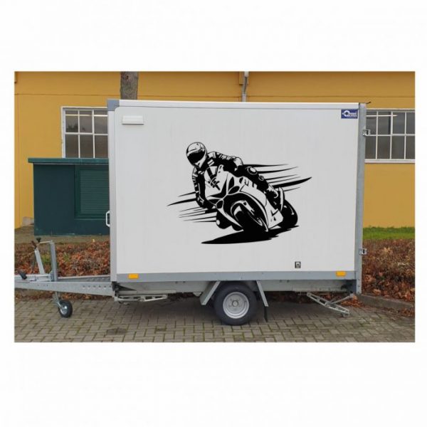 motorrad racer aufkleber