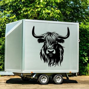 stier bulle aufkleber für anhänger und wohnmobil.