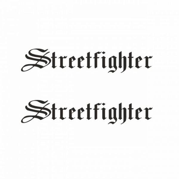 streetfighter schriftzug aufkleber