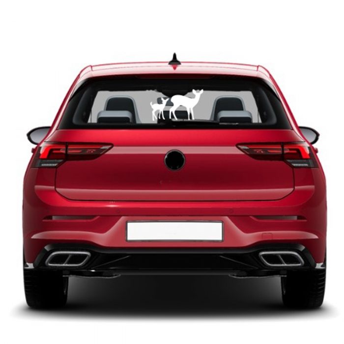 reh mit kitz aufkleber