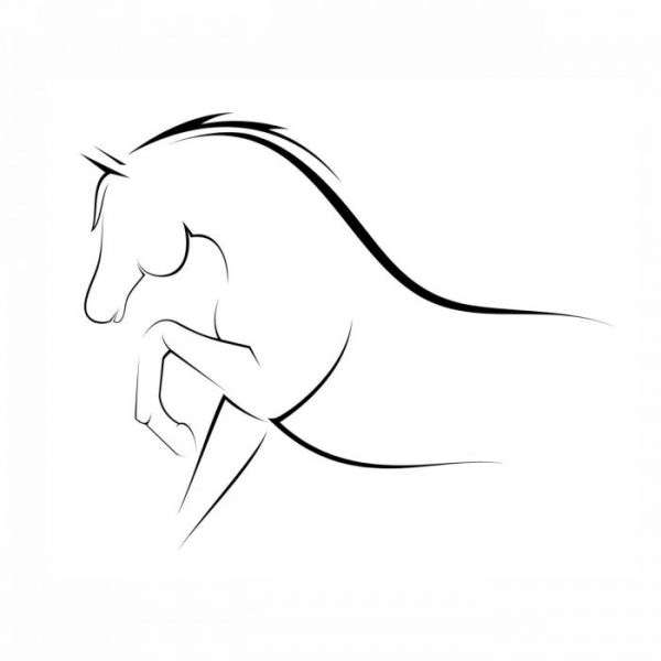 line art dekor für pferdeanhänger