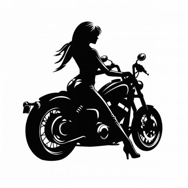 bikerin aufkleber bis xxl