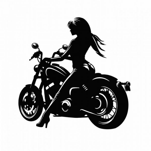 bikerin aufkleber bis xxl