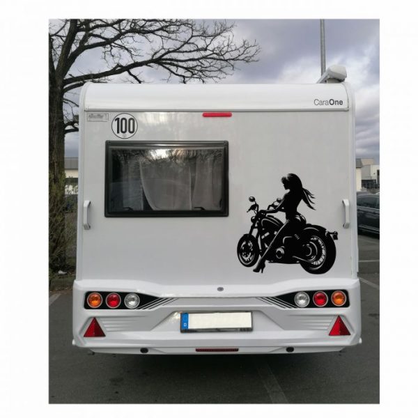 bikerin aufkleber bis xxl