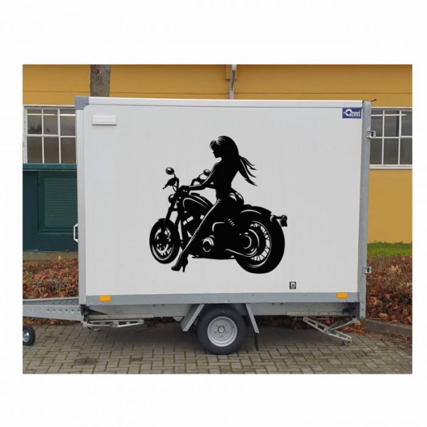 bikerin aufkleber bis xxl