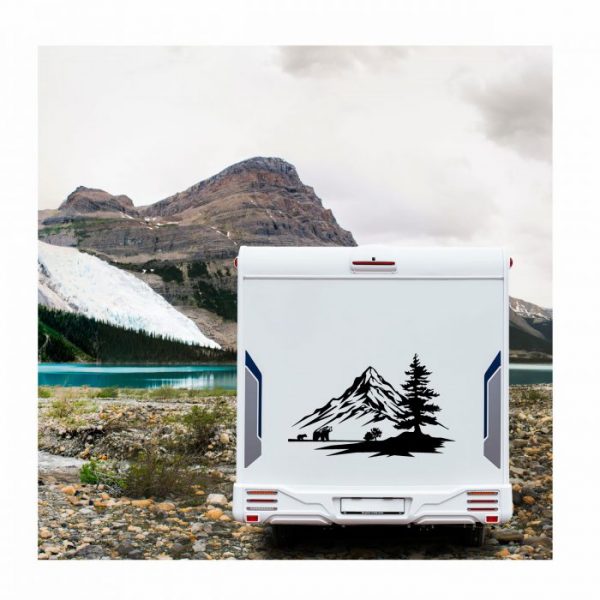 wohnmobil aufkleber berge und bären