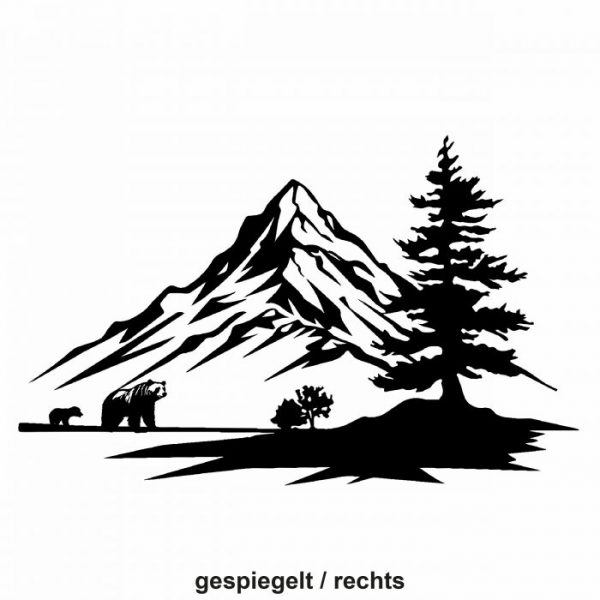 wohnmobil aufkleber berge und bären