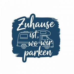 zuhause ist wo wir parken aufkleber