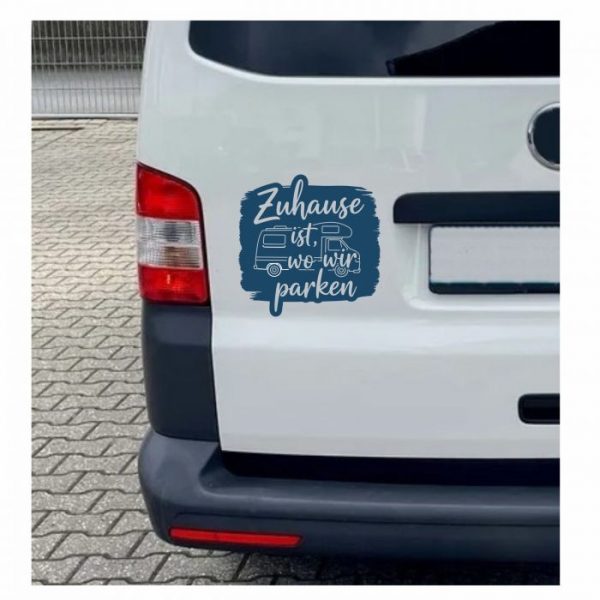 zuhause ist wo wir parken aufkleber