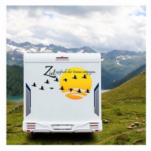 aufkleber wohnmobil der sonne entgegen.