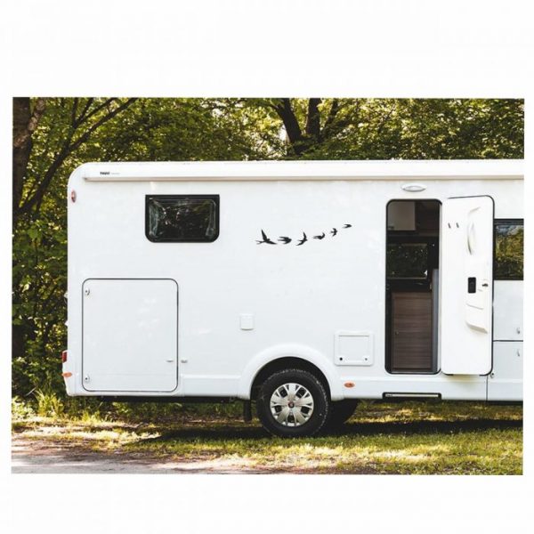 schwalben formation wohnmobil aufkleber.