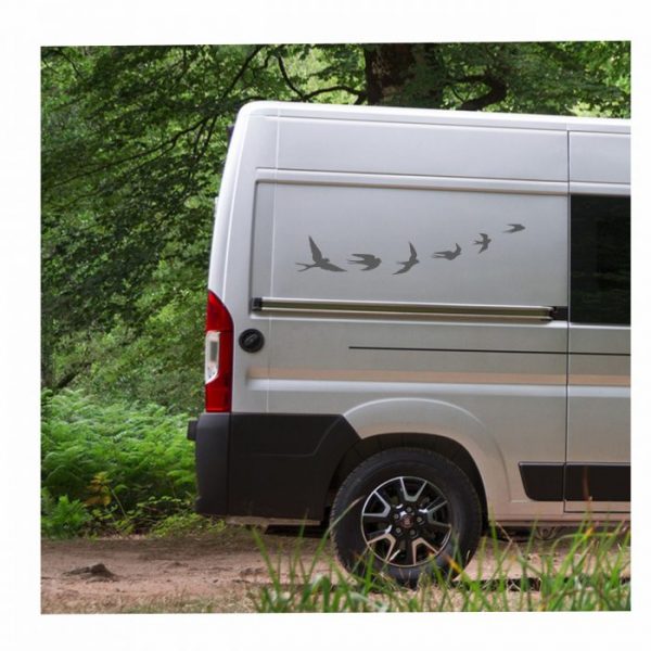 schwalben formation wohnmobil aufkleber.