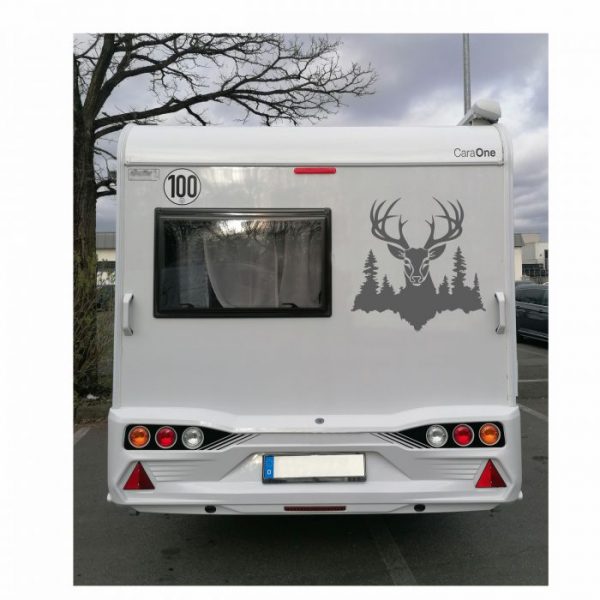 hirschkuh rotwild aufkleber