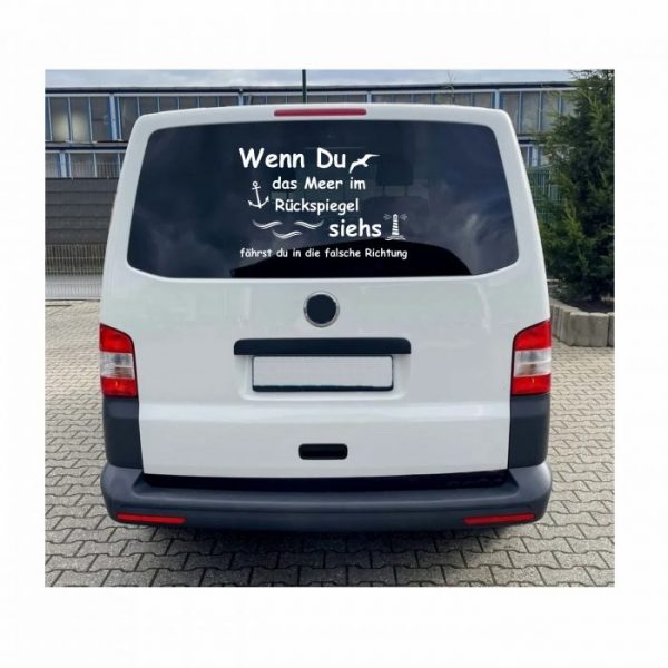 wohnmobil schriftzug aufkleber, wenn du das meer....